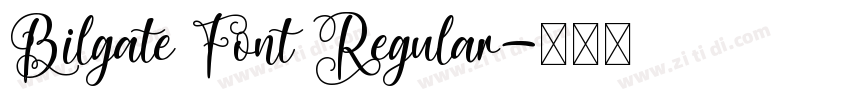 Bilgate Font Regular字体转换